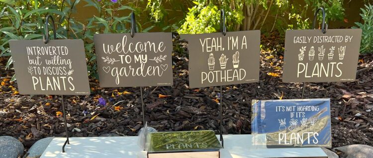 Fun Plant Signs for the garden